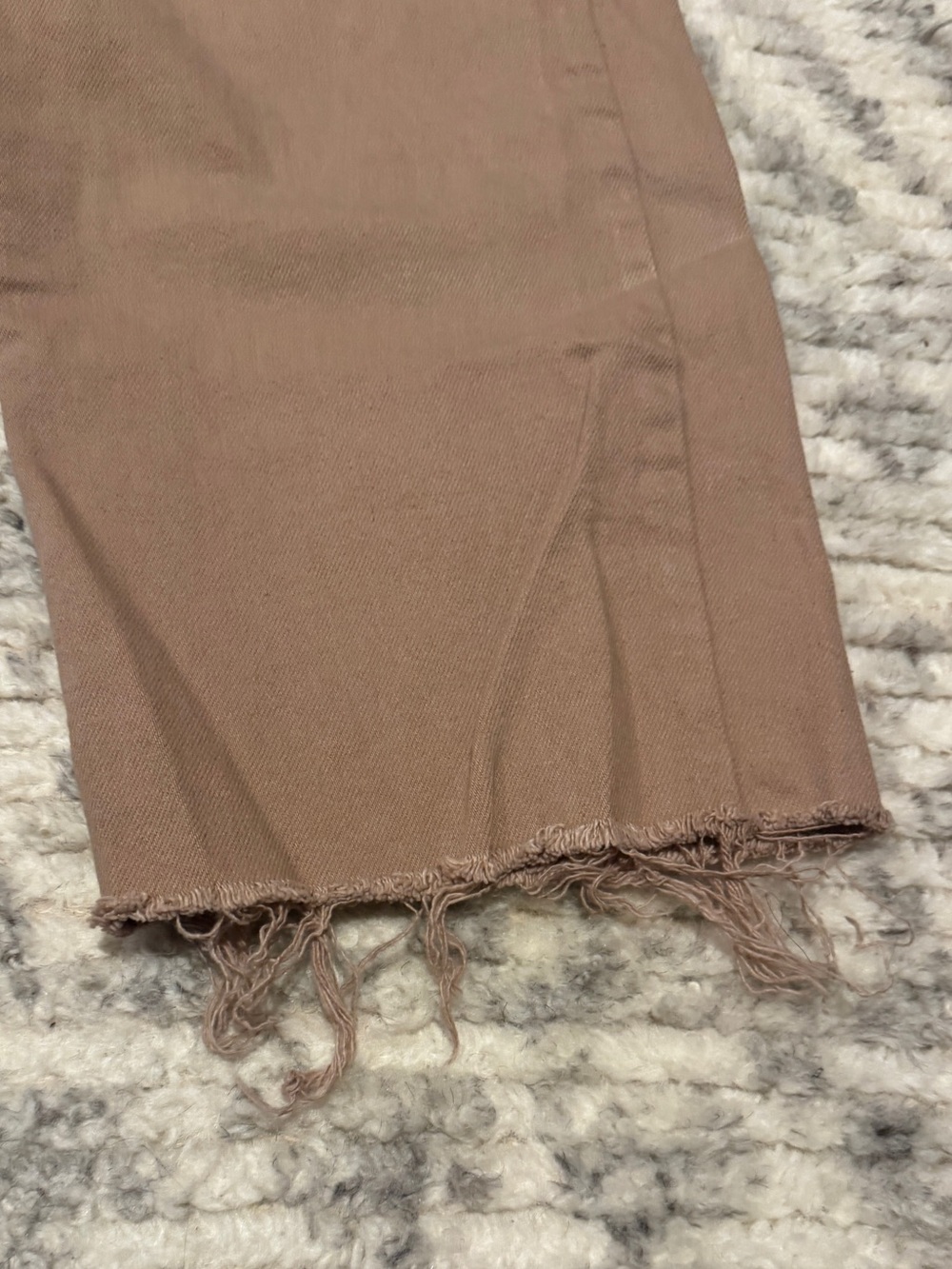 Just Black Denim Wide Leg Tan Brown Jean Pants 26 Utility Patch - Picture 2 of 5